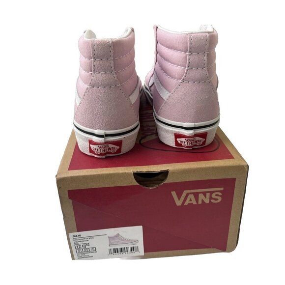 Vans SK8-Hi High-Top Skate Shoes Lilac Snow True White Size 12 Kids NIB - Picture 3 of 14